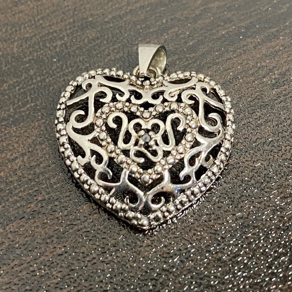 Sterling Silver Heart Pendant - Picture 1 of 5